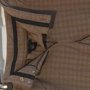 Apostrophe Checkered Brown Wide Leg Ankle Pants Women's Size 14 Preppy Academia